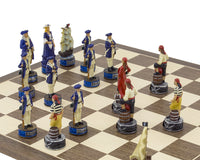 Le jeu d’échecs à thème « Pirates contre la Navy » peint à la main par Italfama