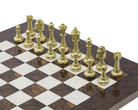 Le jeu d’échecs de luxe Finnesburg en noyer foncé