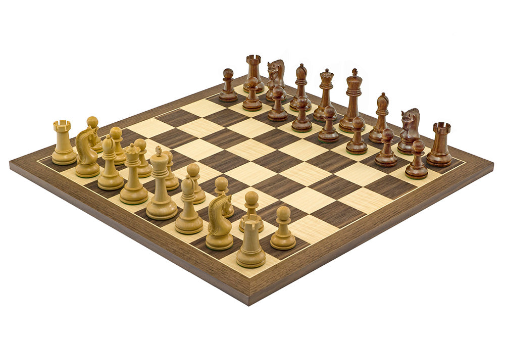 Jeu d’échecs Leningrad en acacia et noyer