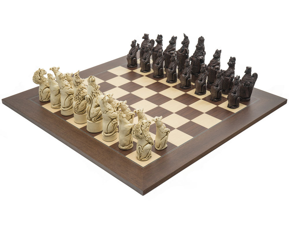 Le grand jeu d'échecs Berkeley Chess Royal Beasts Russet et Palisandre