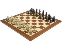 Jeu d'échecs Berkeley Chess « Alice au pays des merveilles », roux et acajou