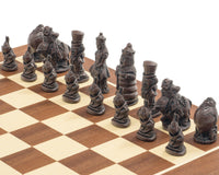 Jeu d'échecs Berkeley Chess « Alice au pays des merveilles », roux et acajou