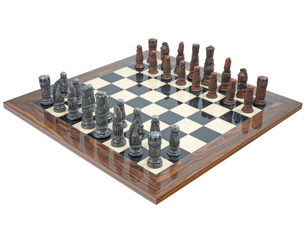 Jeu d’échecs victorien en métal et en palissandre Berkeley Chess