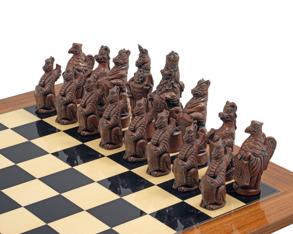 Le Grand Ensemble d'Échecs Berkeley Royal Beasts en Métal et Palissandre (Hover Image)