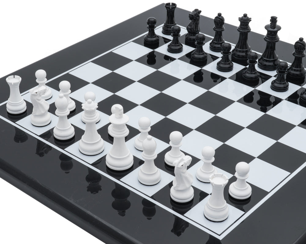 Jeu d'échecs monochrome de luxe par Italfama