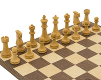 The Pioneer — Jeu d'échecs pliant en palissandre doré et en noyer
