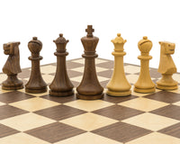 The Pioneer — Jeu d'échecs pliant en palissandre doré et en noyer