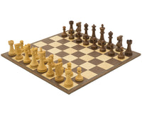 The Pioneer — Jeu d'échecs pliant en palissandre doré et en noyer