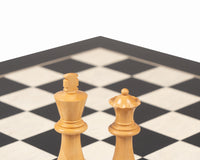 Cavalier « Down Head » et jeu d’échecs noir de luxe avec coffret de rangement pour pièces d’échecs