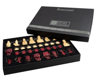 Le Jeu d’échecs Île de Lewis noir et rouge