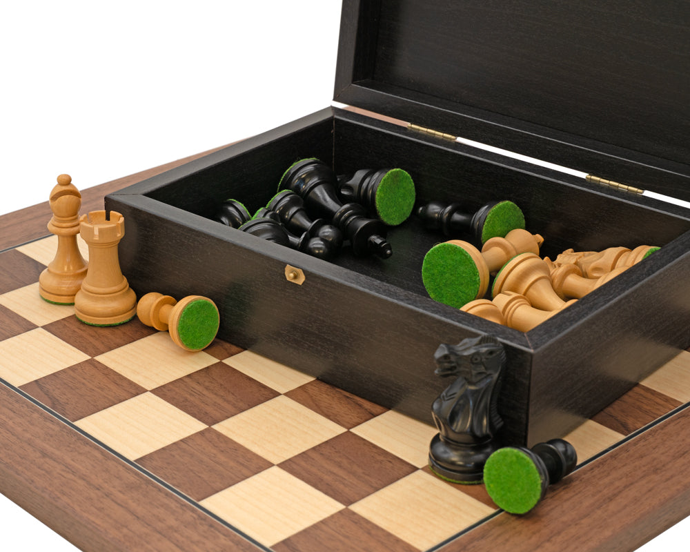 Ensemble d'Échecs Exécutif Deluxe en Noyer