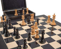 Reproduction 1849 — Jeu d’échecs Staunton de luxe en ébène et anégré noir