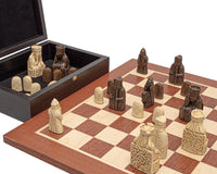 Jeu d’échecs Regency Île de Lewis en acajou — taille moyenne
