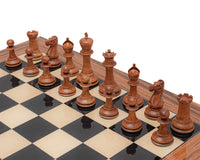 Jeu d’échecs Staunton de luxe — réplique de 1849 en ébène patinée et palissandre