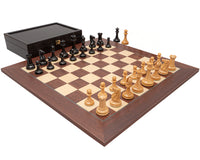 Jeu d'échecs de luxe — reproduction Paulsen de 1853 en ébène et palissandre Mongoy