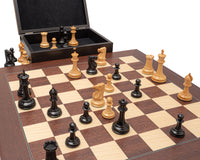 Jeu d'échecs de luxe — reproduction Paulsen de 1853 en ébène et palissandre Mongoy