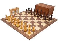 Jeu d’échecs Staunton de luxe en palissandre et en noyer