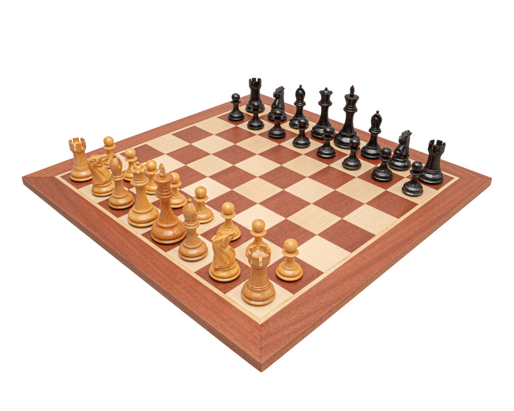 Jeu d’échecs Abingdon, noir et acajou