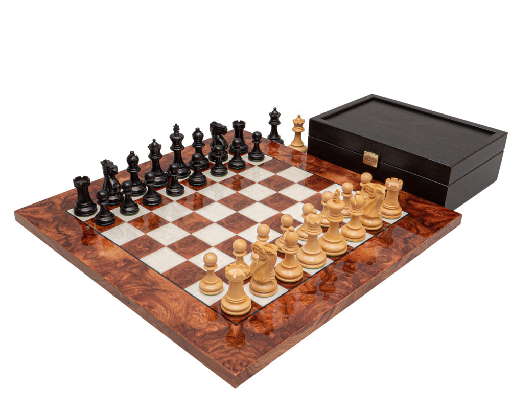Jeu d'échecs de luxe Highgrove en bois de bruyère et noir