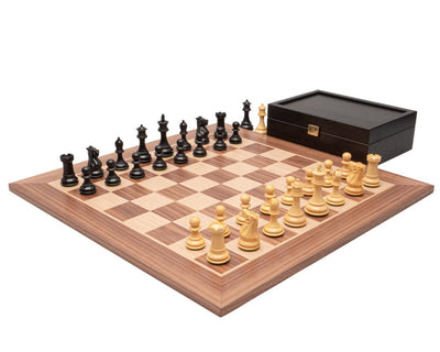 Jeu d’échecs traditionnel Highclere en ébène et en noyer