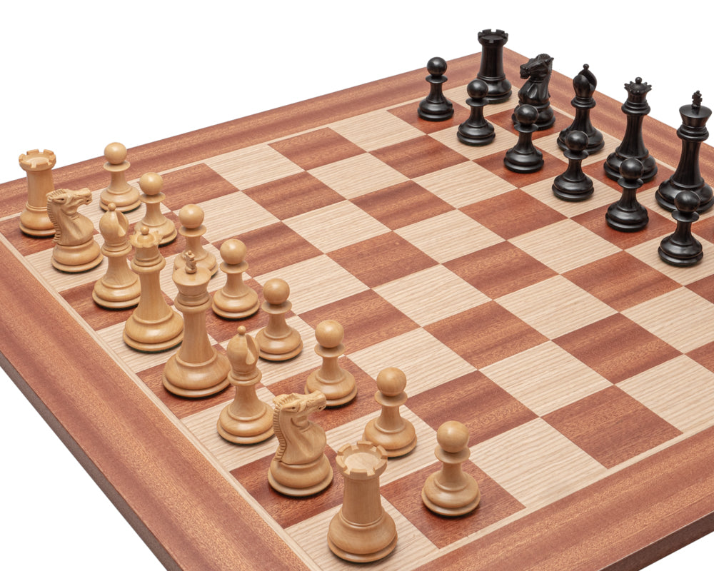 Le jeu d'échecs Sovereign Staunton noir et acajou