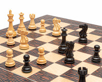 Jeu d’échecs Staunton classique en Tiger Ebony et en noir