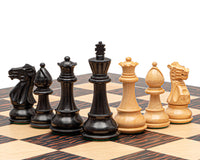 Jeu d’échecs Staunton classique en Tiger Ebony et en noir