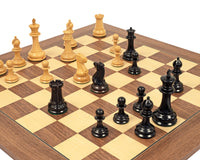 Reproduction de 1851 en ébène et noyer — Jeu d’échecs Staunton de luxe