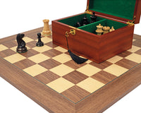 Reproduction de 1851 en ébène et noyer — Jeu d’échecs Staunton de luxe
