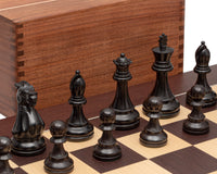Jeu d’échecs Staunton Competition noir et wengé avec coffret de rangement pour pièces d’échecs