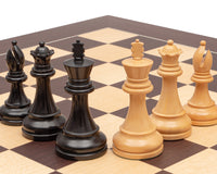 Jeu d’échecs Staunton Competition noir et wengé avec coffret de rangement pour pièces d’échecs