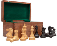 Jeu d’échecs Staunton Competition noir et wengé avec coffret de rangement pour pièces d’échecs