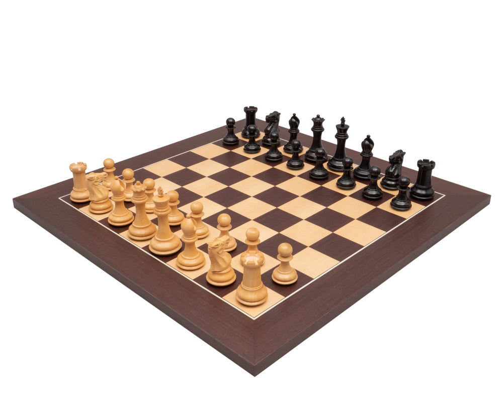 Le jeu d'échecs de luxe Sovereign en ébène et wengé