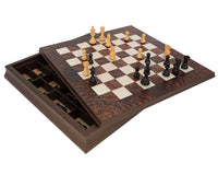Jeu d’échecs de luxe Kingsclere en ébène et noyer