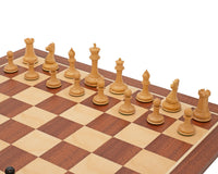 Le jeu d’échecs de luxe 1850 London — édition limitée en ébène et acajou, avec coffret de rangement pour pièces d’échecs et pendule d’échecs
