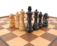 Jeu d'échecs Down Head noir et acajou avec meuble
