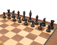 Jeu d’échecs Sovereign de luxe en ébène et acajou avec armoire