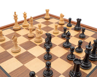 Jeu d’échecs Sovereign de luxe en ébène et acajou avec armoire
