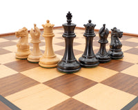 Jeu d’échecs Sovereign de luxe en ébène et acajou avec armoire