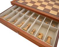 Jeu d’échecs Sovereign de luxe en ébène et acajou avec armoire