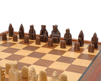 Jeu d’échecs de luxe Regency Chess « Île de Lewis » avec coffret encadré en acajou