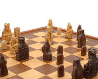 Jeu d’échecs de luxe Regency Chess « Île de Lewis » avec coffret encadré en acajou
