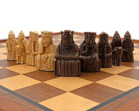 Jeu d’échecs de luxe Regency Chess « Île de Lewis » avec coffret encadré en acajou