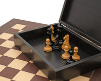 Jeu d’échecs Harrwitz Black and Mongoy avec coffret de rangement pour pièces d’échecs