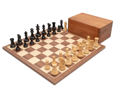 Ensemble d'Échecs de Compétition Staunton en Noyer