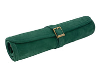 Manopoulos — jeu de Backgammon de voyage en daim enroulable — vert