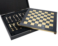 Jeu d’échecs Manopoulos « Mythologie grecque » avec coffret de rangement en bois pour pièces d’échecs - Moyen
