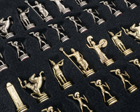 Jeu d’échecs Manopoulos « Mythologie grecque » avec coffret de rangement en bois pour pièces d’échecs - Moyen