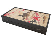 Le Jeu de Backgammon Oriental Fleur de Cerisier de Manopoulos